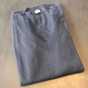 J. Crew v-neck sweater. Medium, navy.